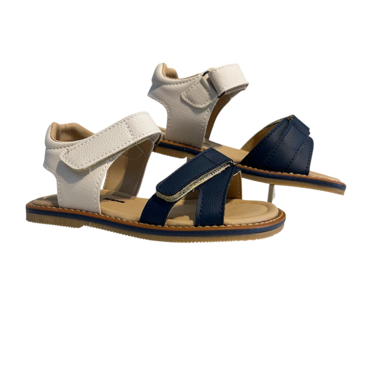 SANDALIA MASCULINA OFFWHITE AZUL MARINHO - XUA XUA