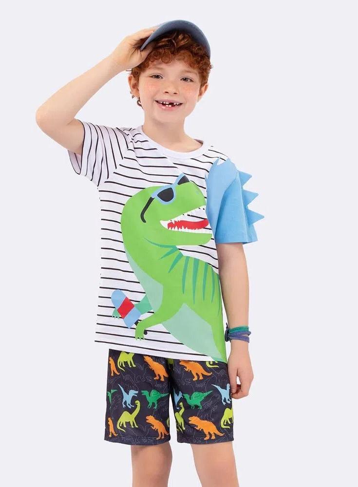 PIJAMA CURTO KIDS DINO VEGGI