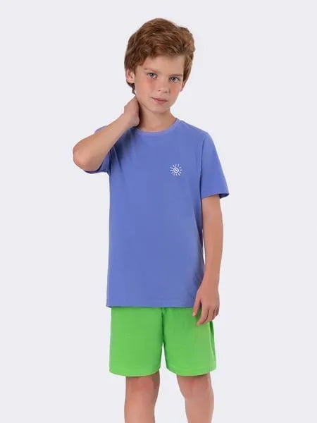 PIJAMA CURTO KIDS VERDE/AZUL VEGGI