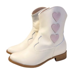 BOTA MARIKOTINHA CORACAO OFF WHITE