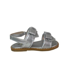 SANDALIA FEMININA 2 LAÇOS PRATA - XUA XUA
