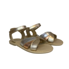 SANDALIA  METALIZADA OURO  - XICK BABY