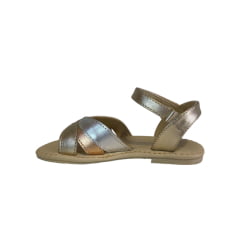 SANDALIA  METALIZADA OURO  - XICK BABY