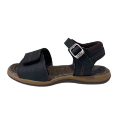 SANDALIA VELCRO PRETO/CAFÉ KIDY