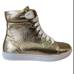 TENIS SNEAKER OURO CANO MEDIO  MARIA LUA